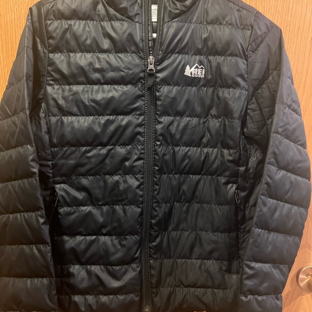 REI Black Quilted Puffer Jacket with Insulation